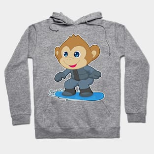 Monkey Snowboard Winter sports Hoodie